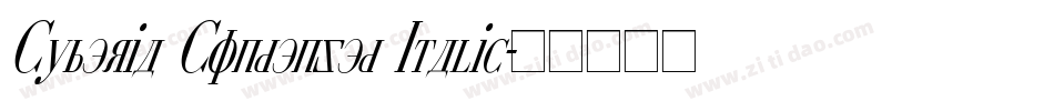 Cyberia Condensed Italic字体转换